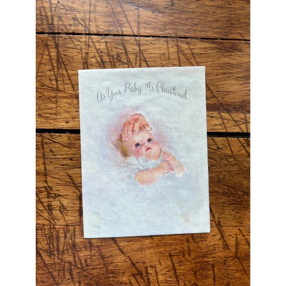 Lot of 4 'New Baby' Christening Greeting Cards, Vintage Greeting Cards - Picture 5 of 7